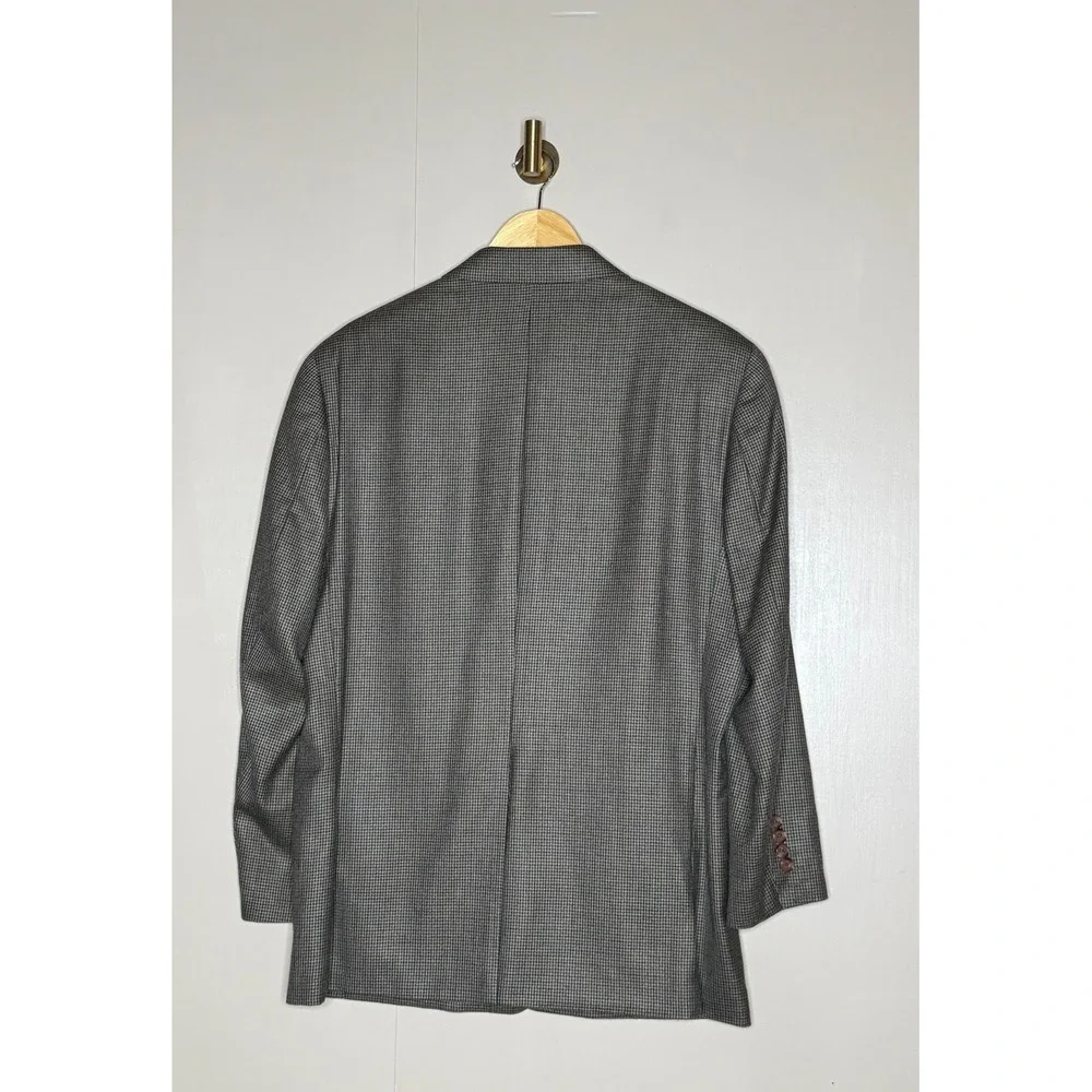 Silk Wool Ralph Lauren Houndstooth‎ Blazer Sport Coat 42R